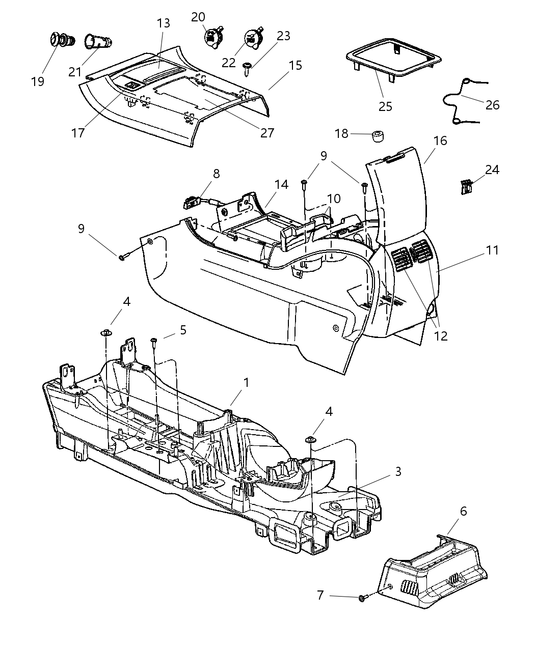 Mopar 4868977AA Wiring-Console