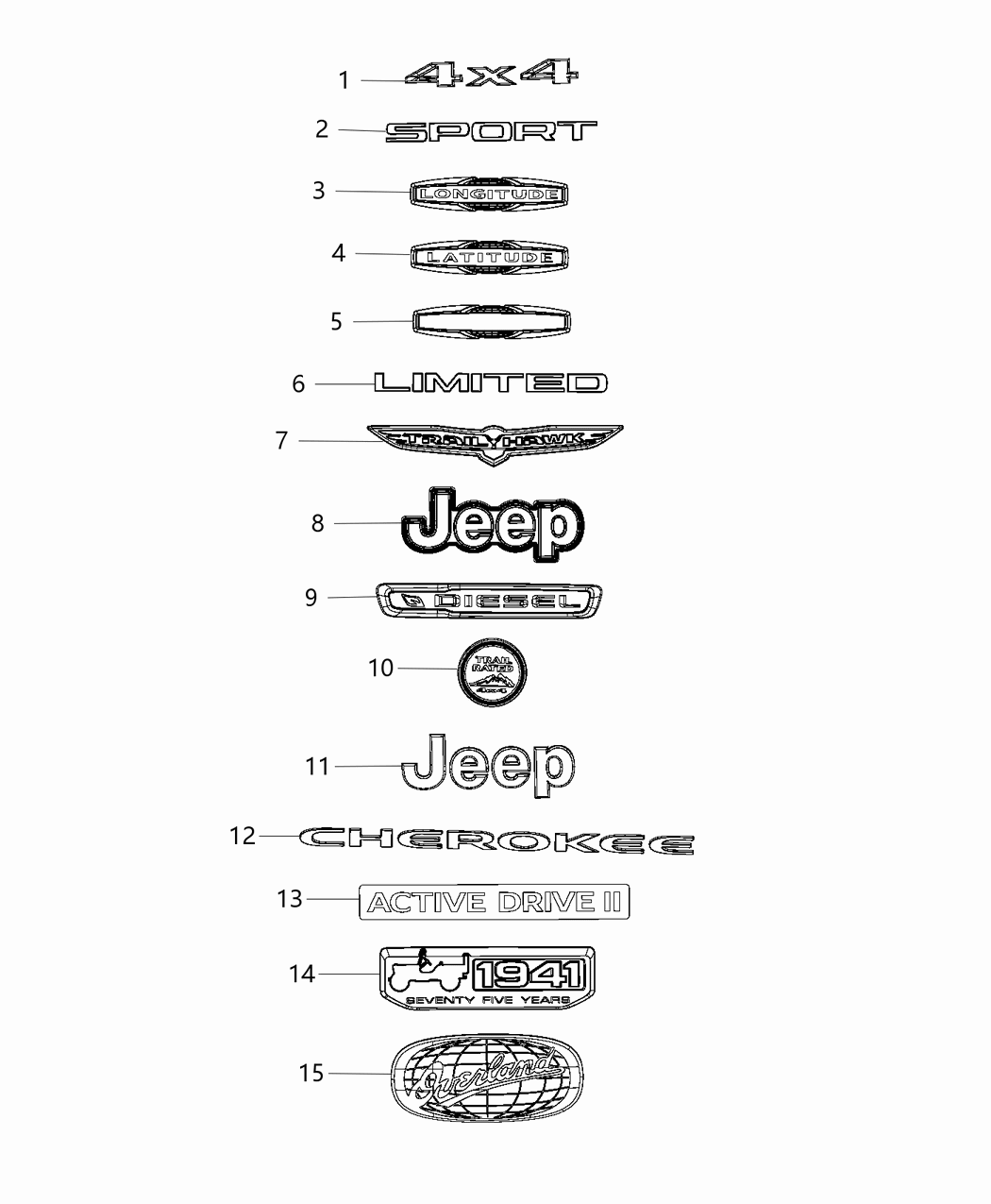 Mopar 68343199AA NAMEPLATE-LIFTGATE