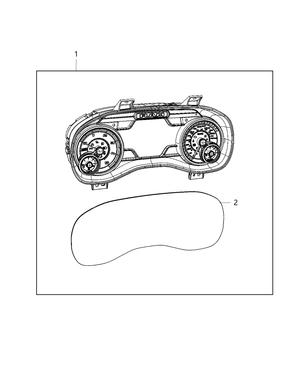 Mopar 68437740AC CLUSTER-INSTRUMENT PANEL