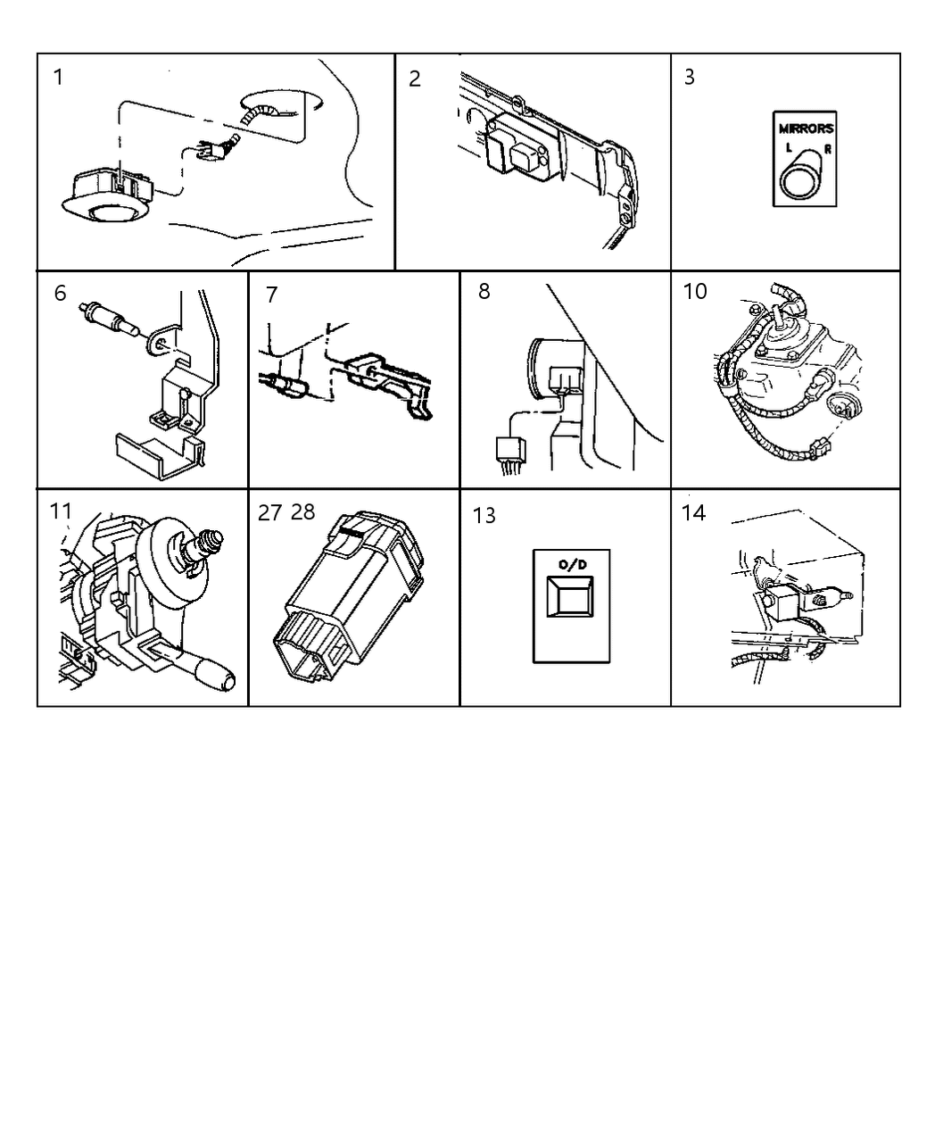 Mopar 56021643 Bezel Power Window Switch