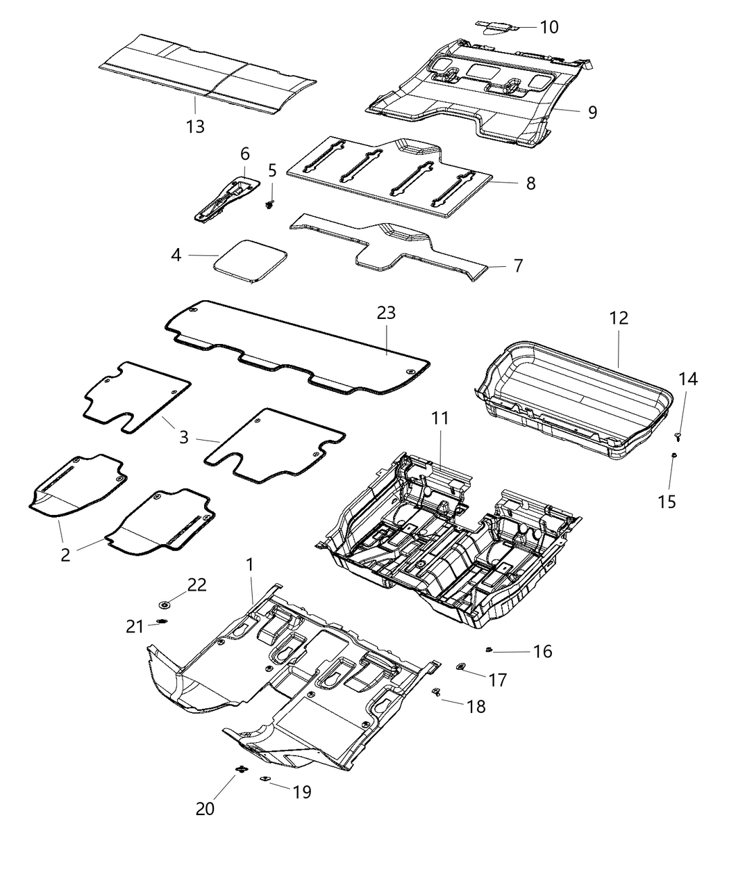 Mopar 5RS19PL5AH Cover-Load Floor