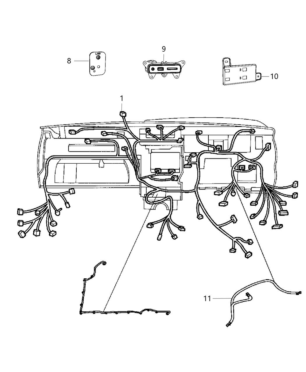 Mopar 68333529AB Wiring-Instrument Panel