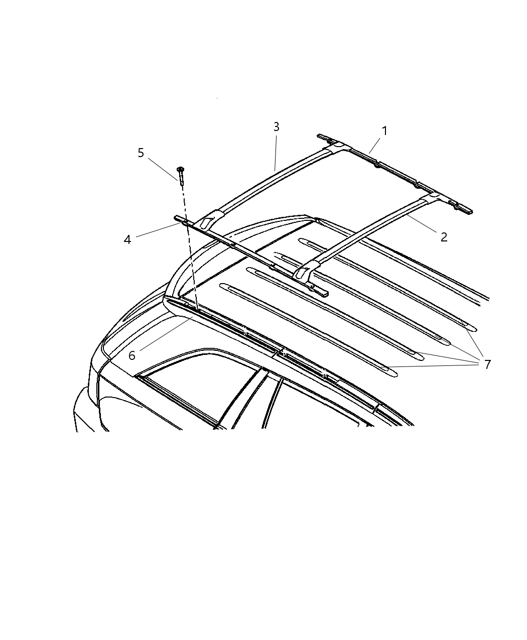 Mopar 4857983AA CROSSRAIL-LUGG Rack Cross