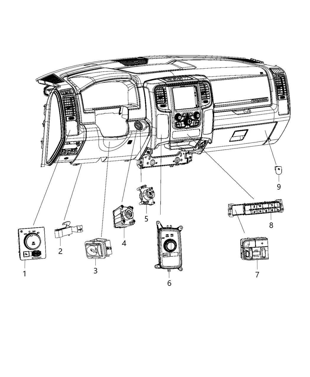 Mopar 68226201AB INSTRUMENT PANEL