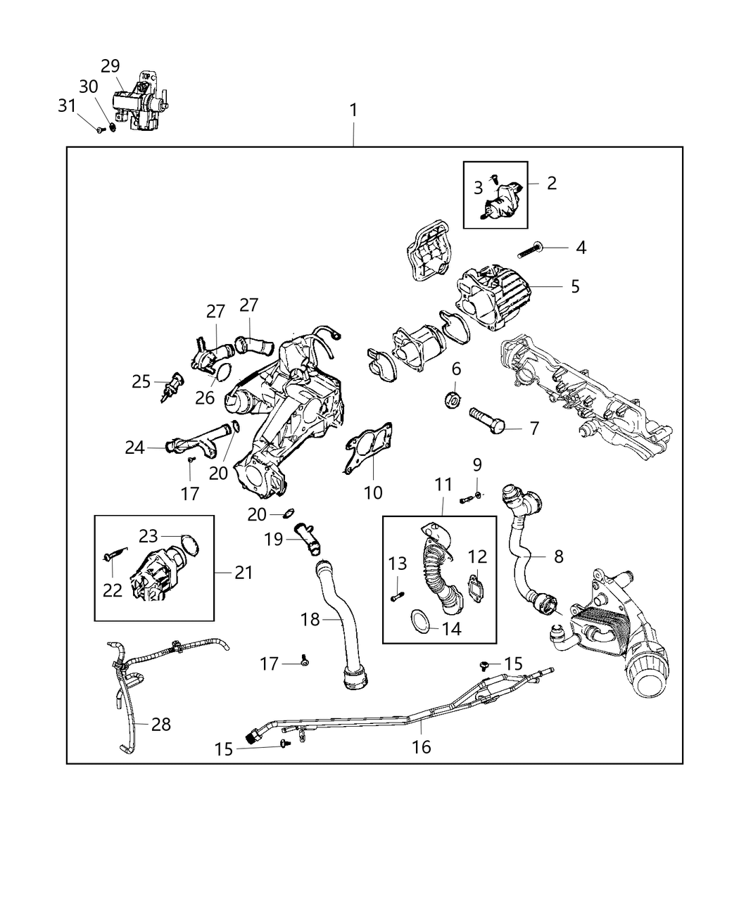 Mopar 68286204AA HEATER/CO-EGR