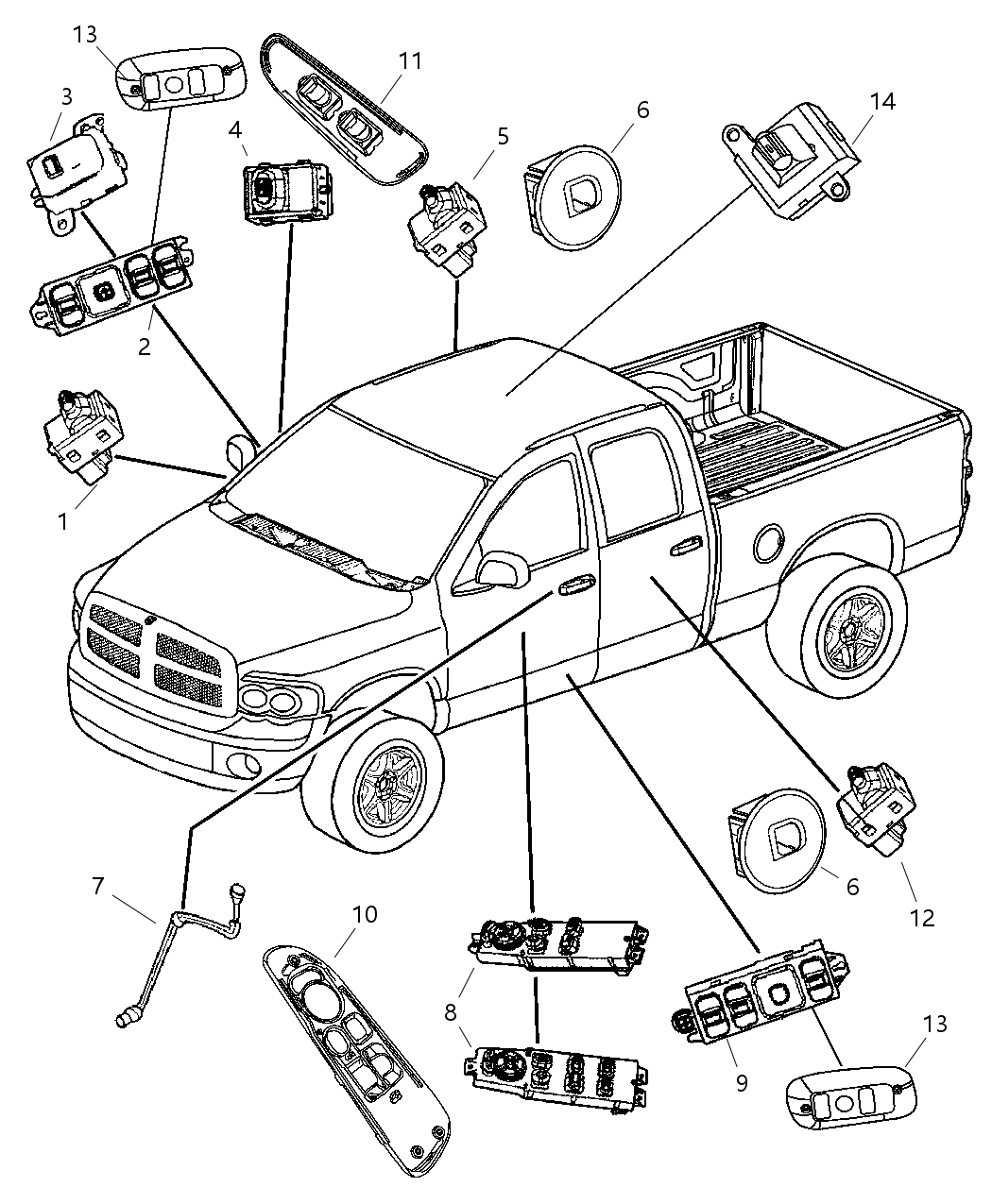 Mopar 5KL141L2AA Switch-SUNROOF