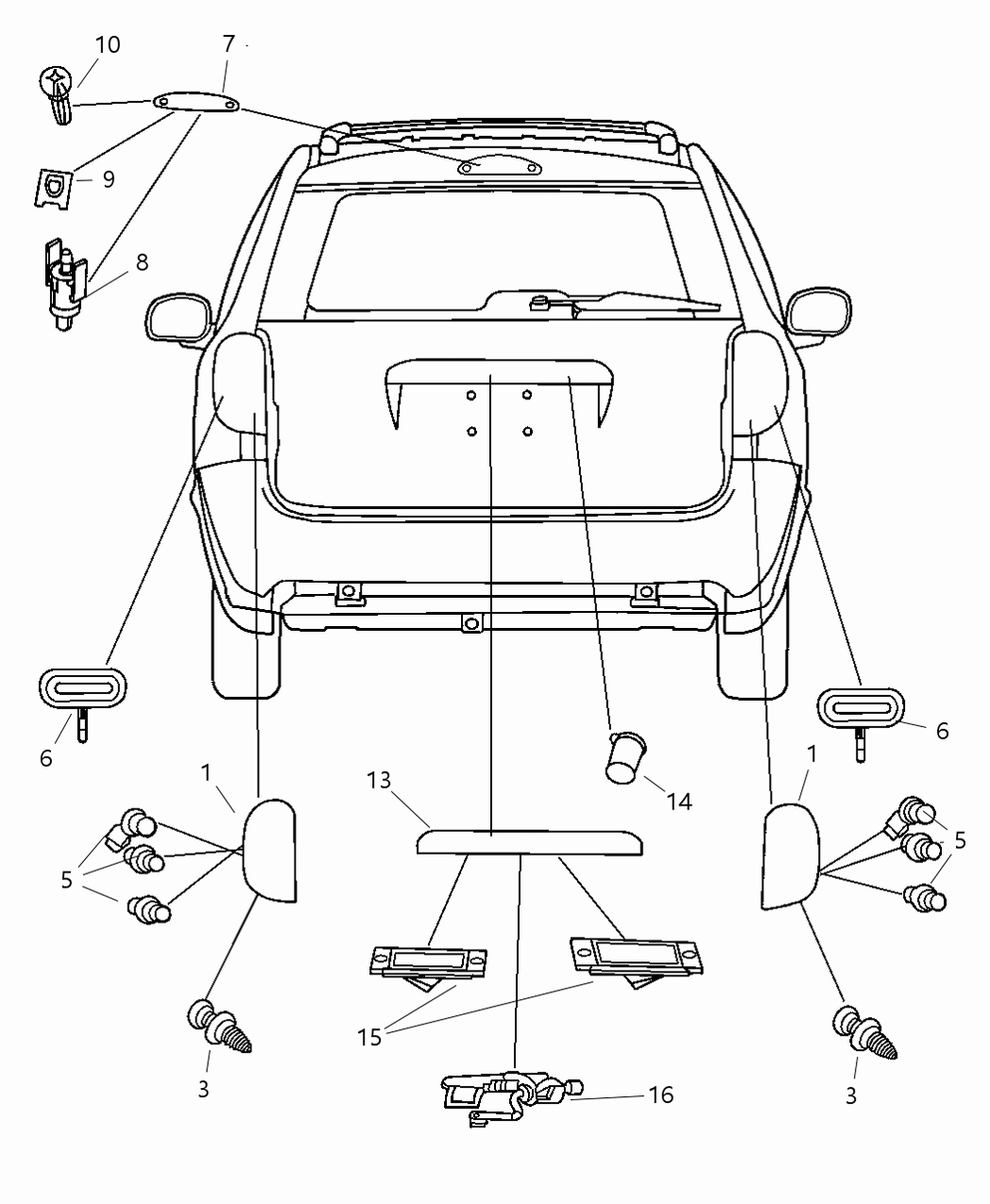 Mopar 68022558AA Socket-Tail, Stop, And Turn Lamp