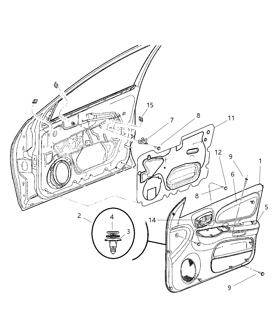 Mopar WR031DVAB Panel-Front Door Trim