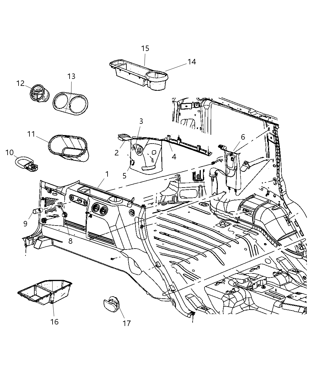 Mopar 1HY811D5AA Hook-Cargo Net