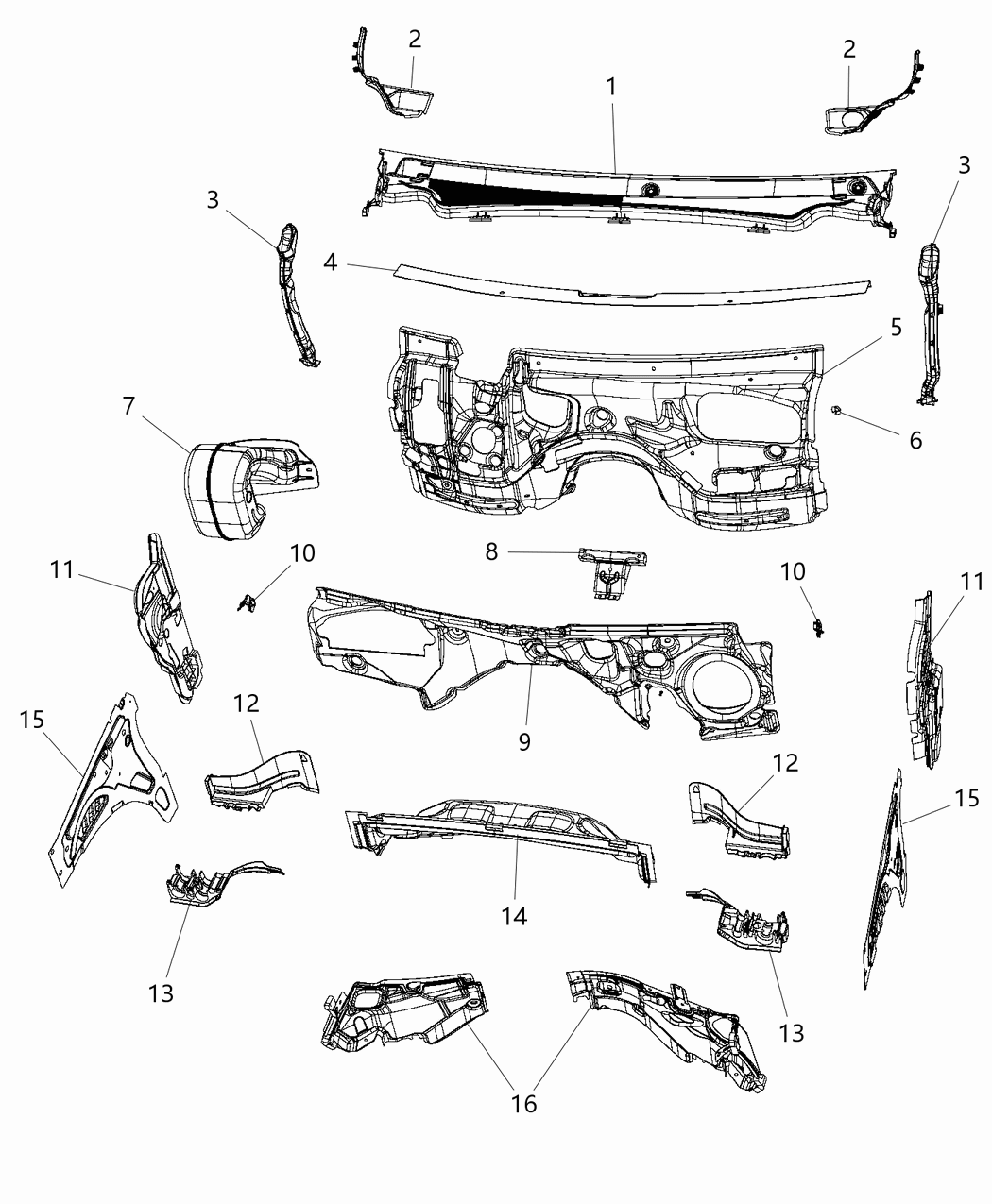 Mopar 68051459AJ SILENCER-Dash Panel-Engine COMPARTME