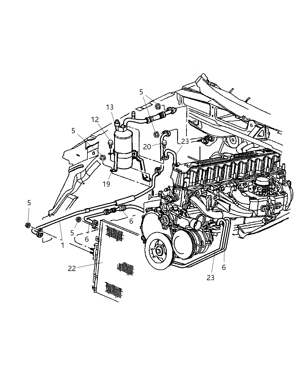 Mopar 2AMC4925AA CONDENSER-Air Conditioning