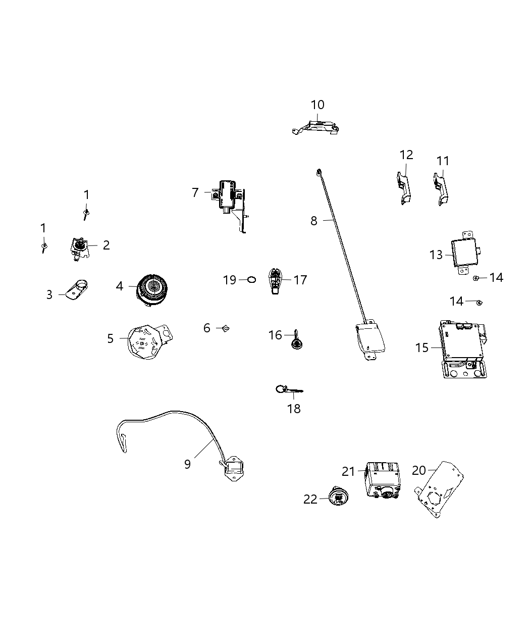 Mopar 68068753AG Receiver-Passive Entry