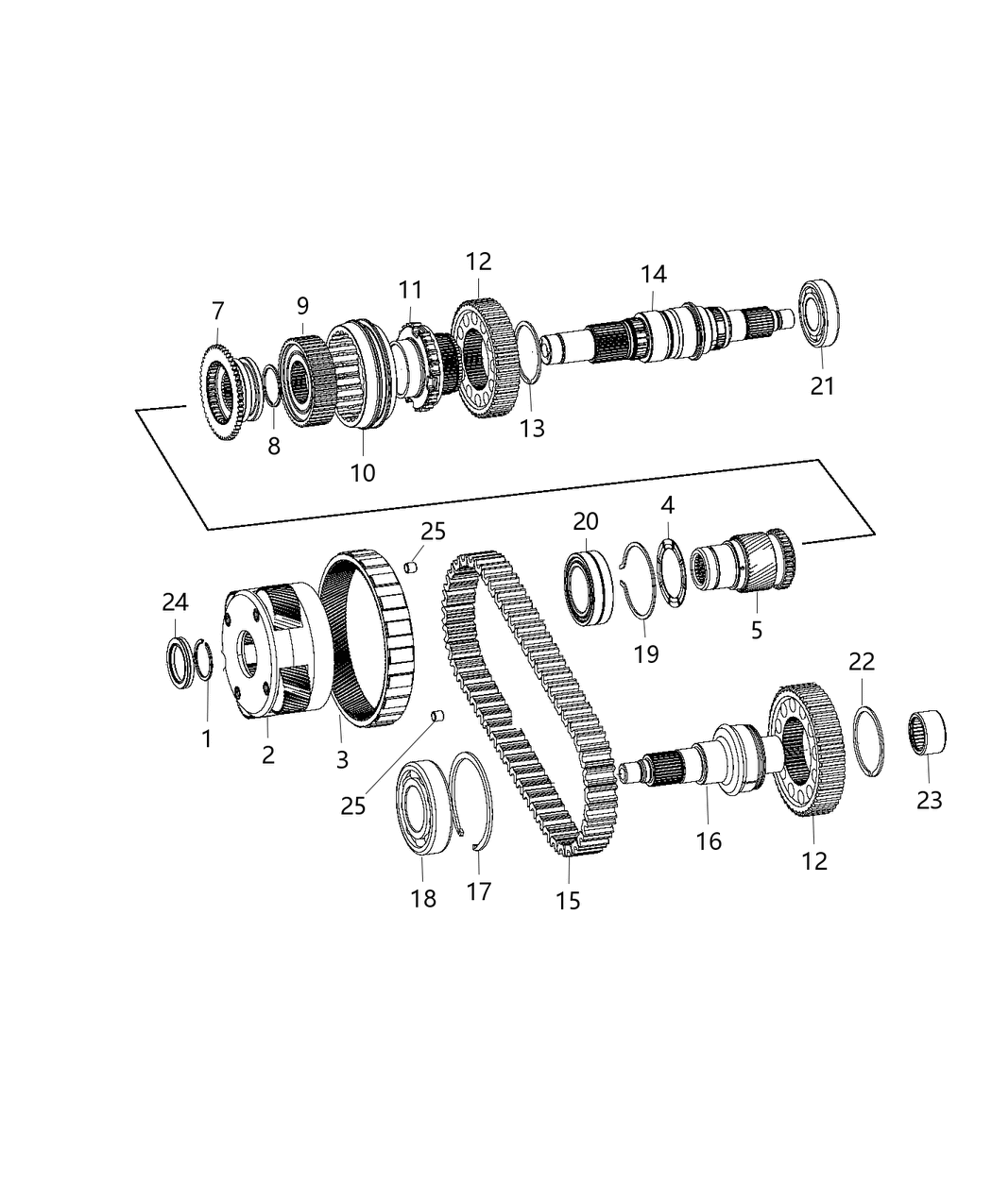 Mopar 68001939AA MAINSHAFT-Transfer Case