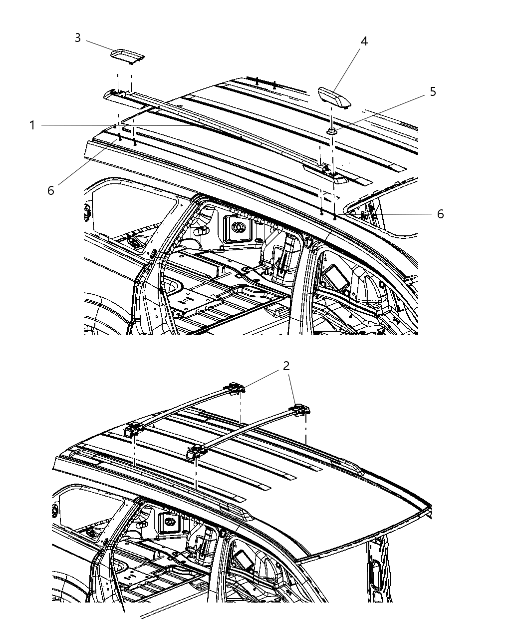 Mopar 5116319AA Rail-Roof