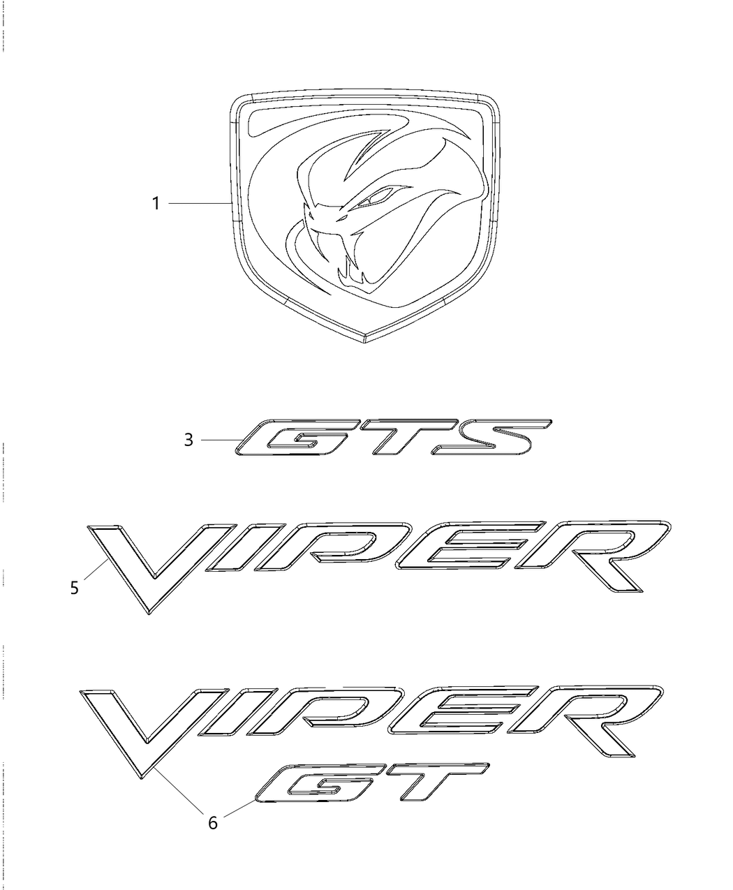 Mopar 5SR42RXFAA Decal