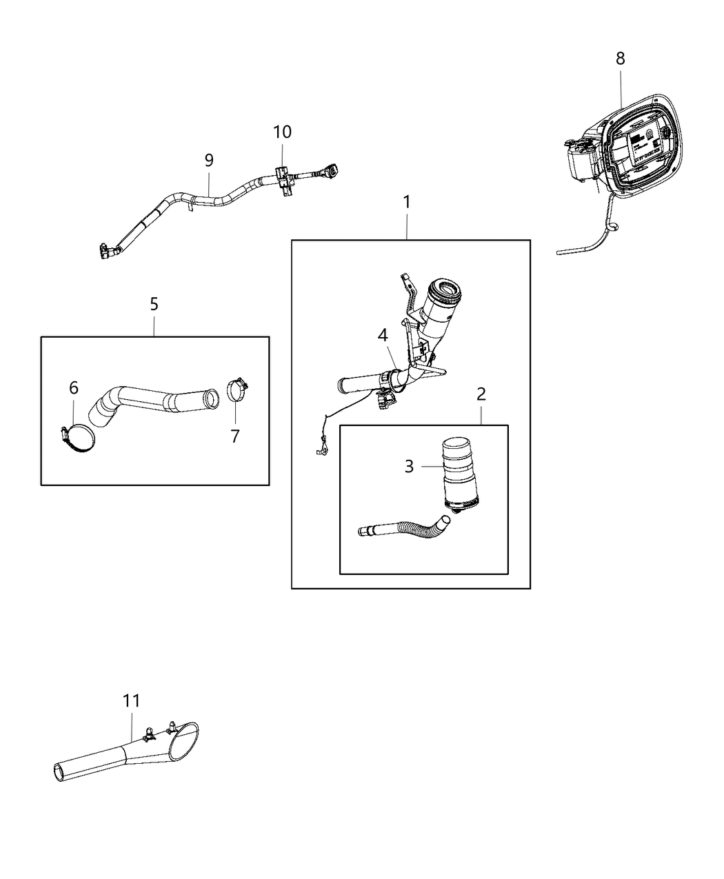 Mopar 68408313AA Hose-Fuel Filler