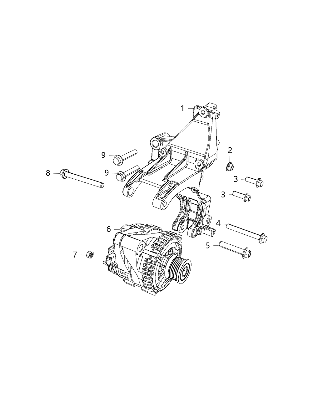 Mopar 68254563AC Bracket-ALTERNATOR And Compressor