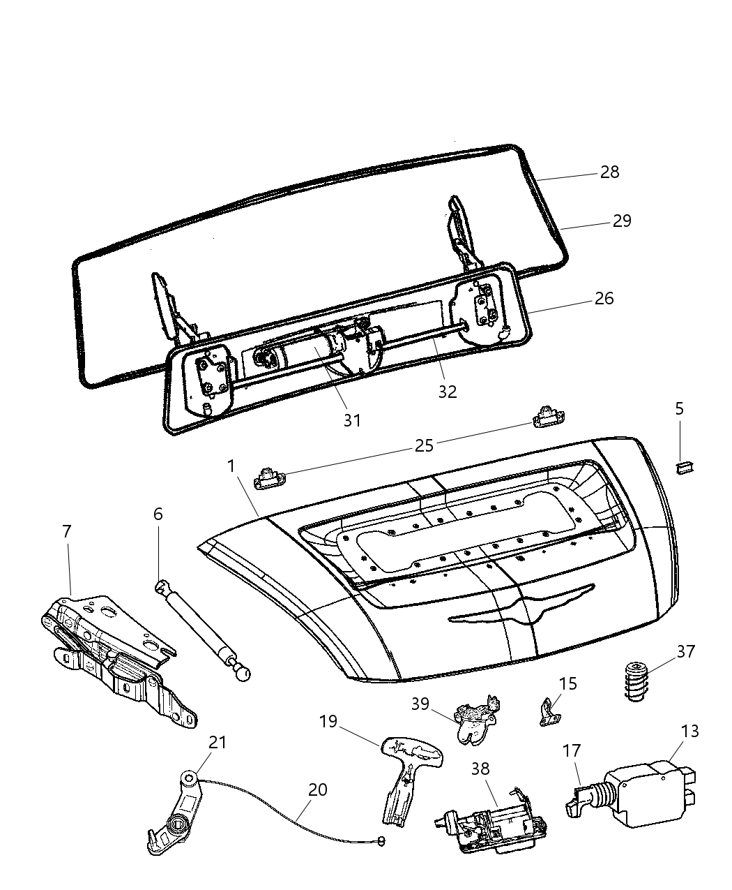 Mopar 1BX71P41AA Plate-Spoiler Base SRT6