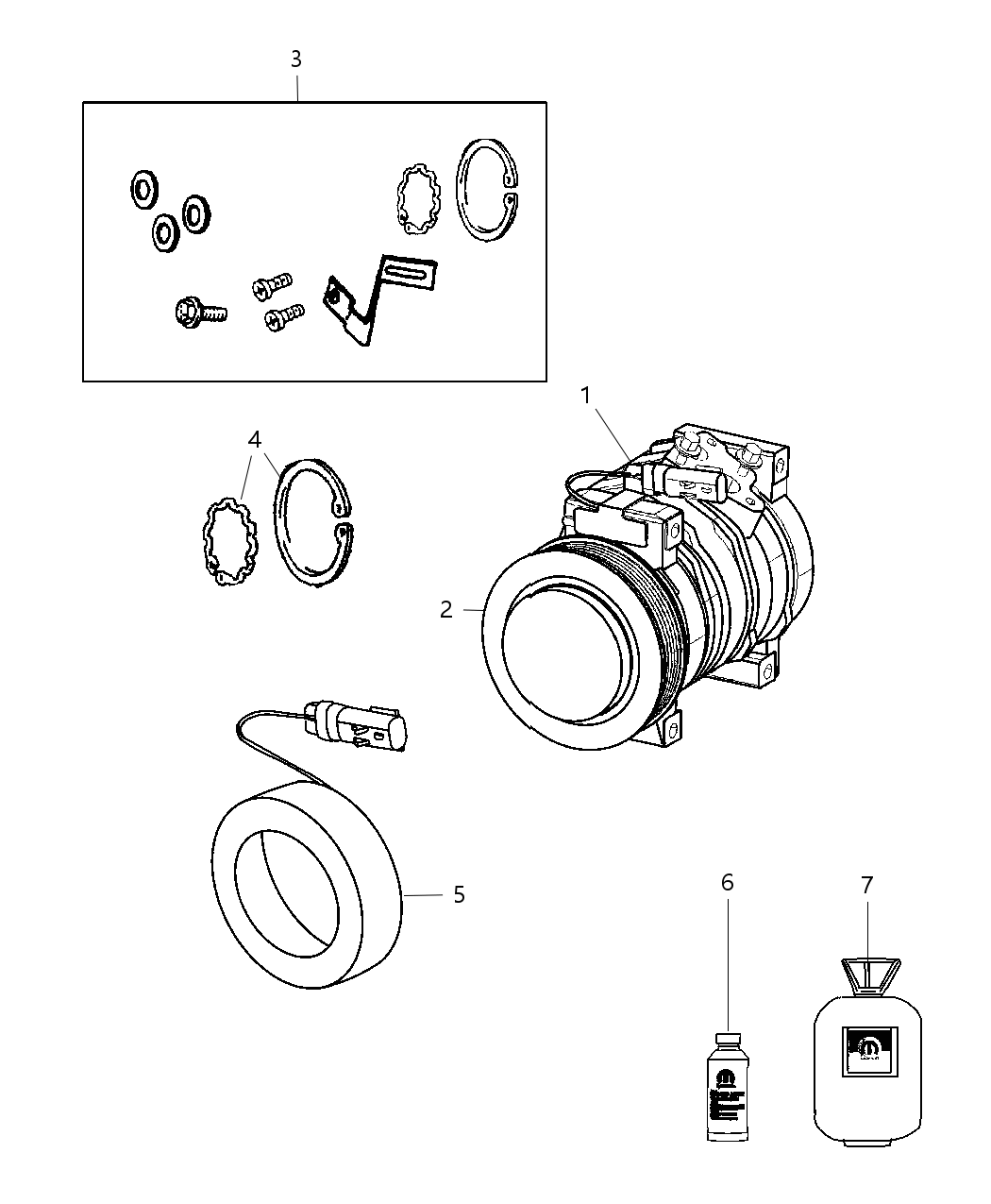 Mopar 5181968AA COMPRES0R-Air Conditioning