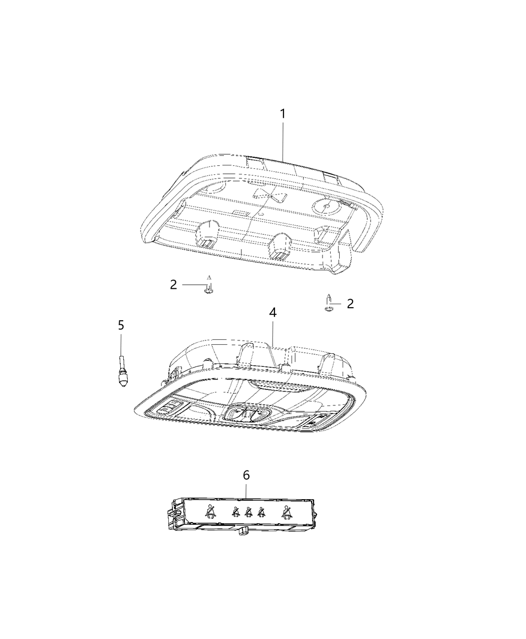 Mopar 5MK051DAAH Console-Overhead