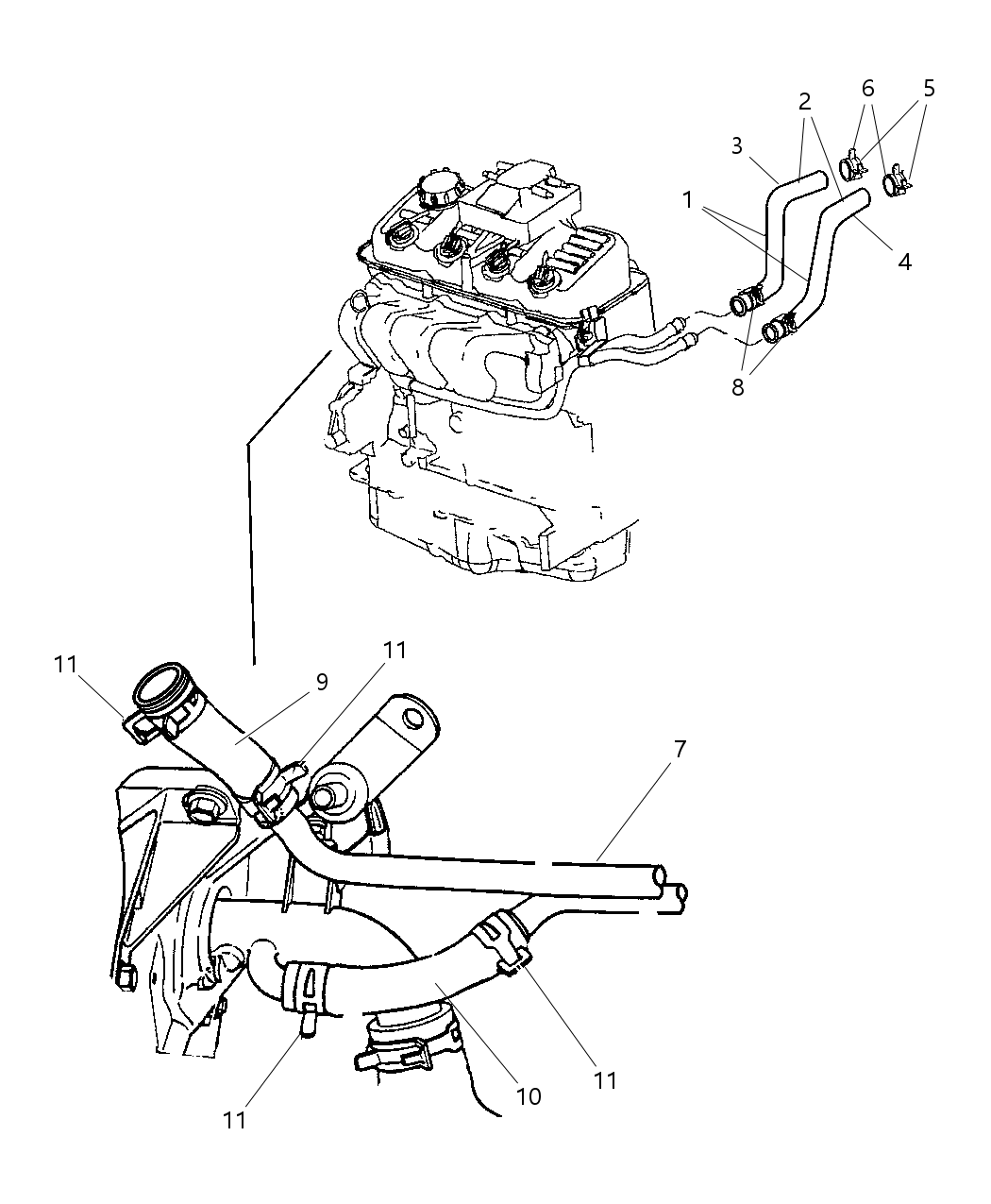 Mopar 5058671AD Hose-Heater Supply