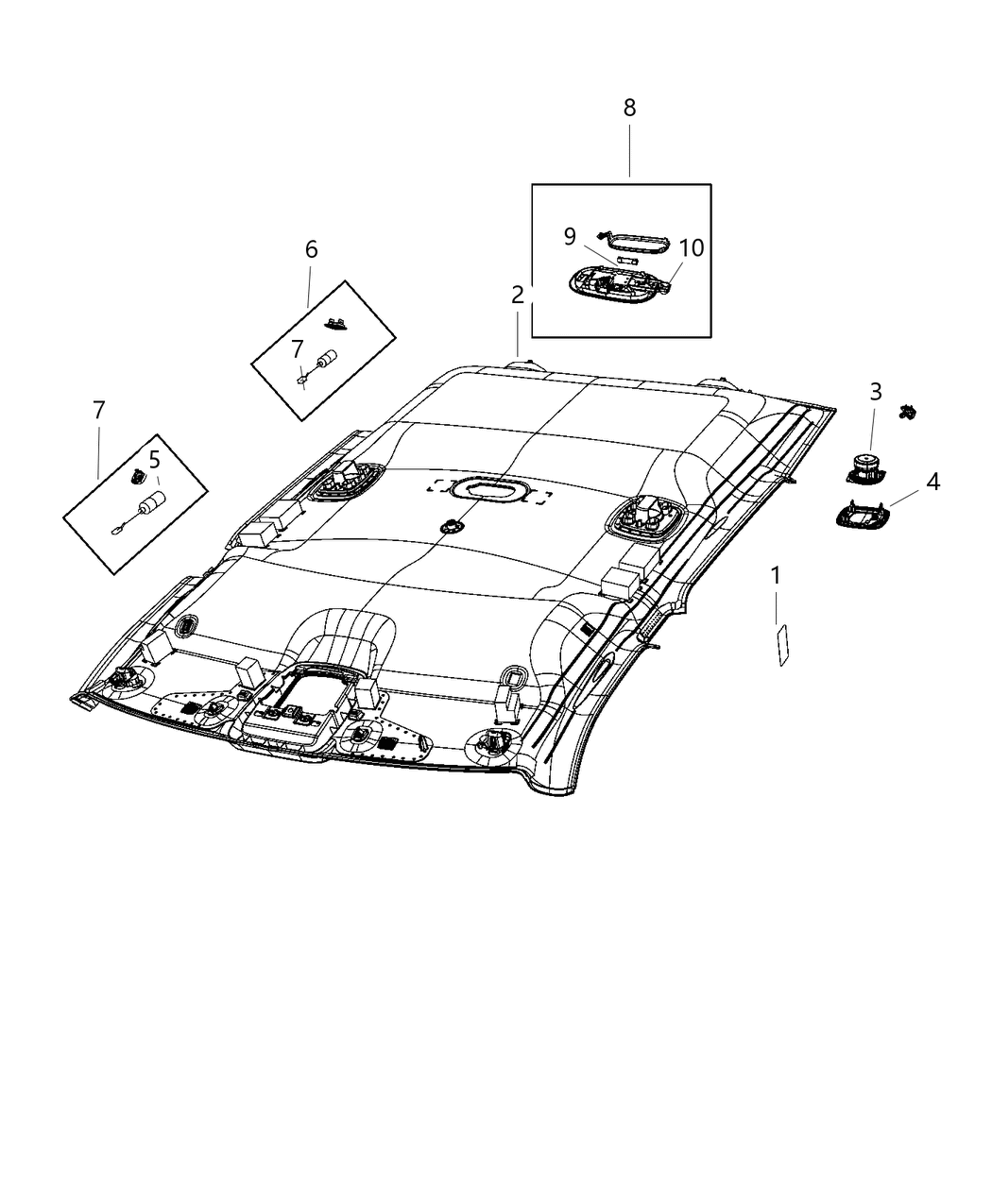Mopar 6TN95BD1AB Headliner
