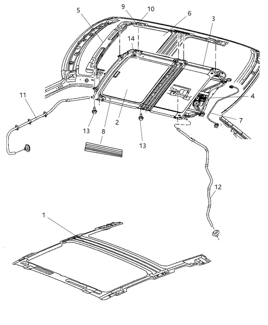 Mopar 1AQ72BD1AB SUNSHADE-SUNROOF