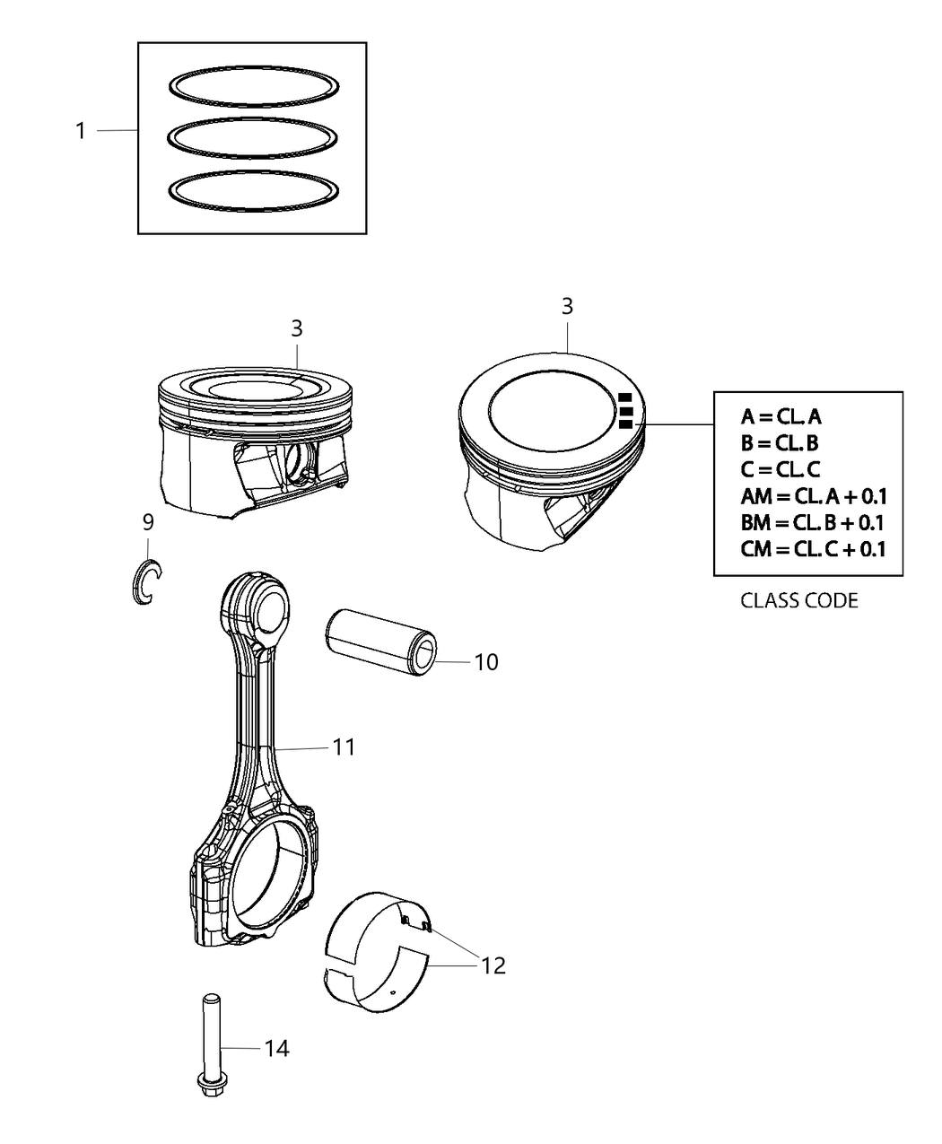 Mopar 68119545AA Bearing-Connecting Rod