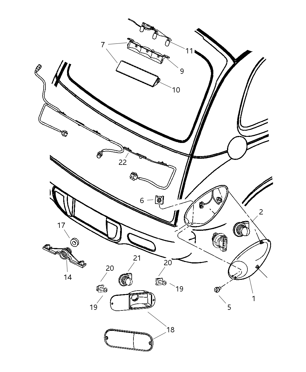 Mopar 5303503AB Fog Lamp