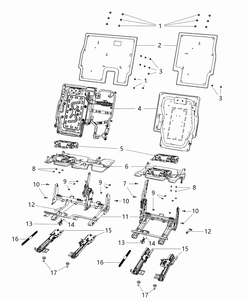 Mopar 1UM98DX9AA Panel-Rear Seat Back