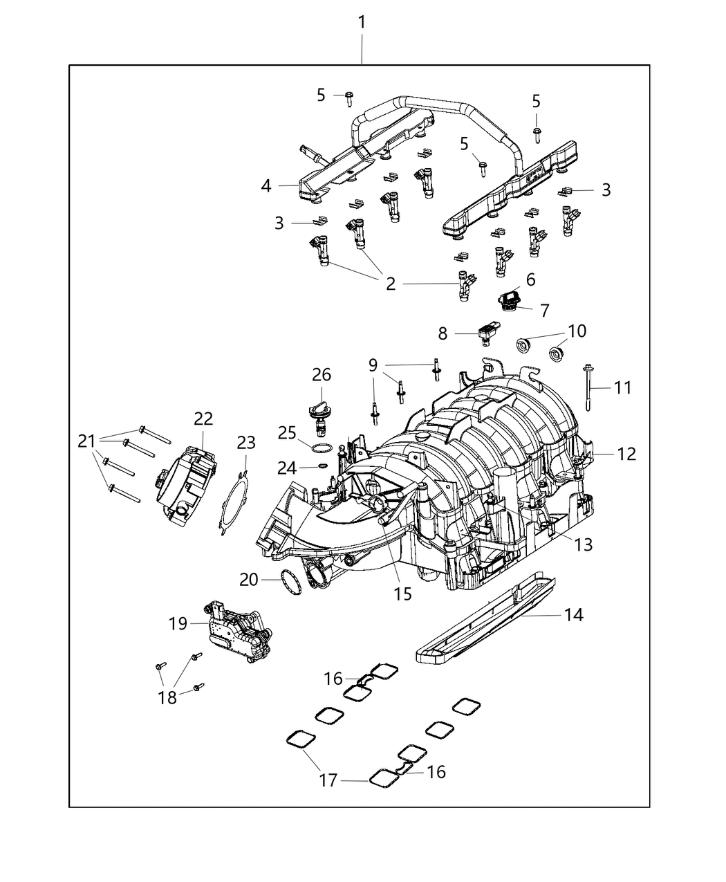 Mopar 4861795AC SOLENOID-Intake Short Running Valve