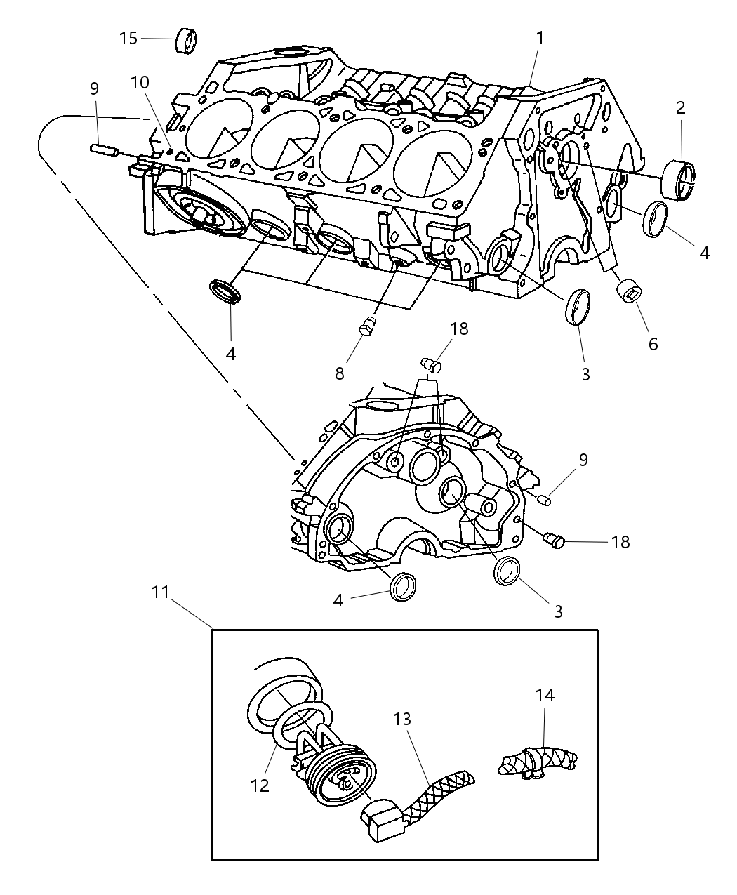 Mopar 5102009AA Engine-Short