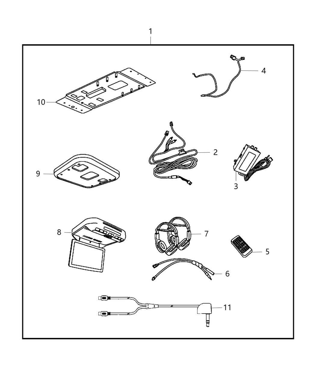 Mopar 68189009AB Dvd-Overhead