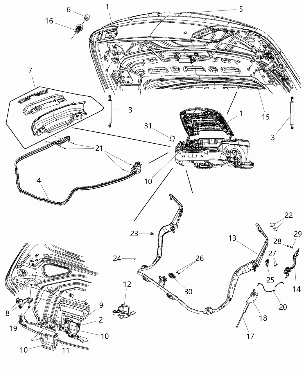 Mopar 5008826AH WEATHERSTRIP-DECKLID