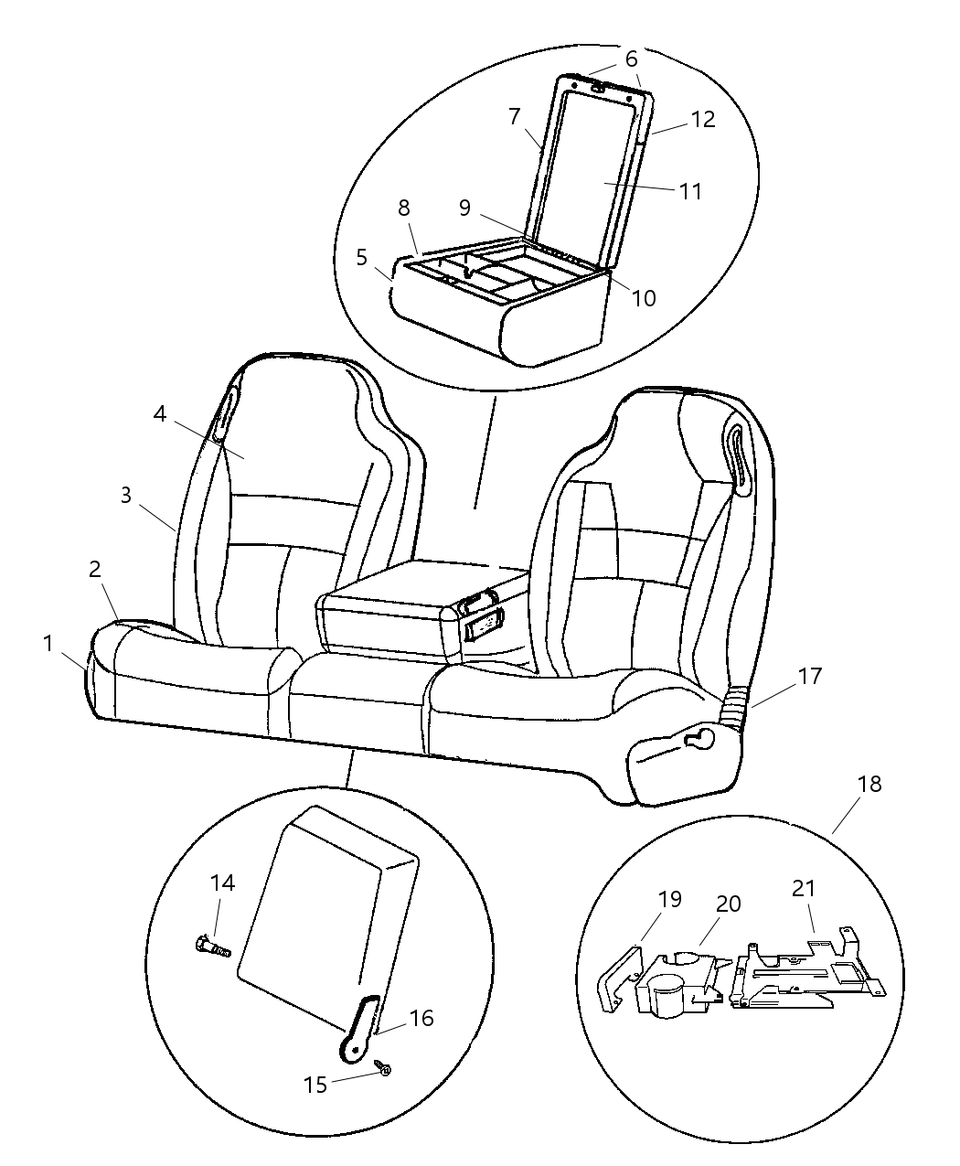 Mopar UP981K5AA Cover ARMREST Bin