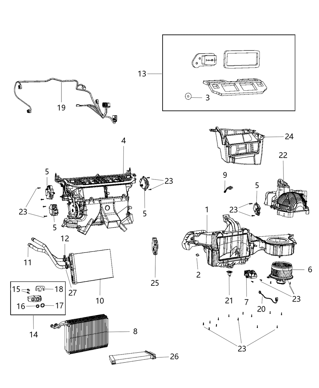 Mopar 68334969AA Air Conditioner And Heater Module