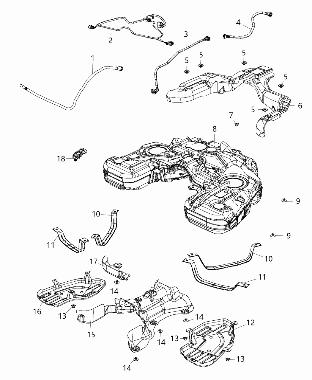 Mopar 52029798AA Wiring-Fuel Tank Jumper