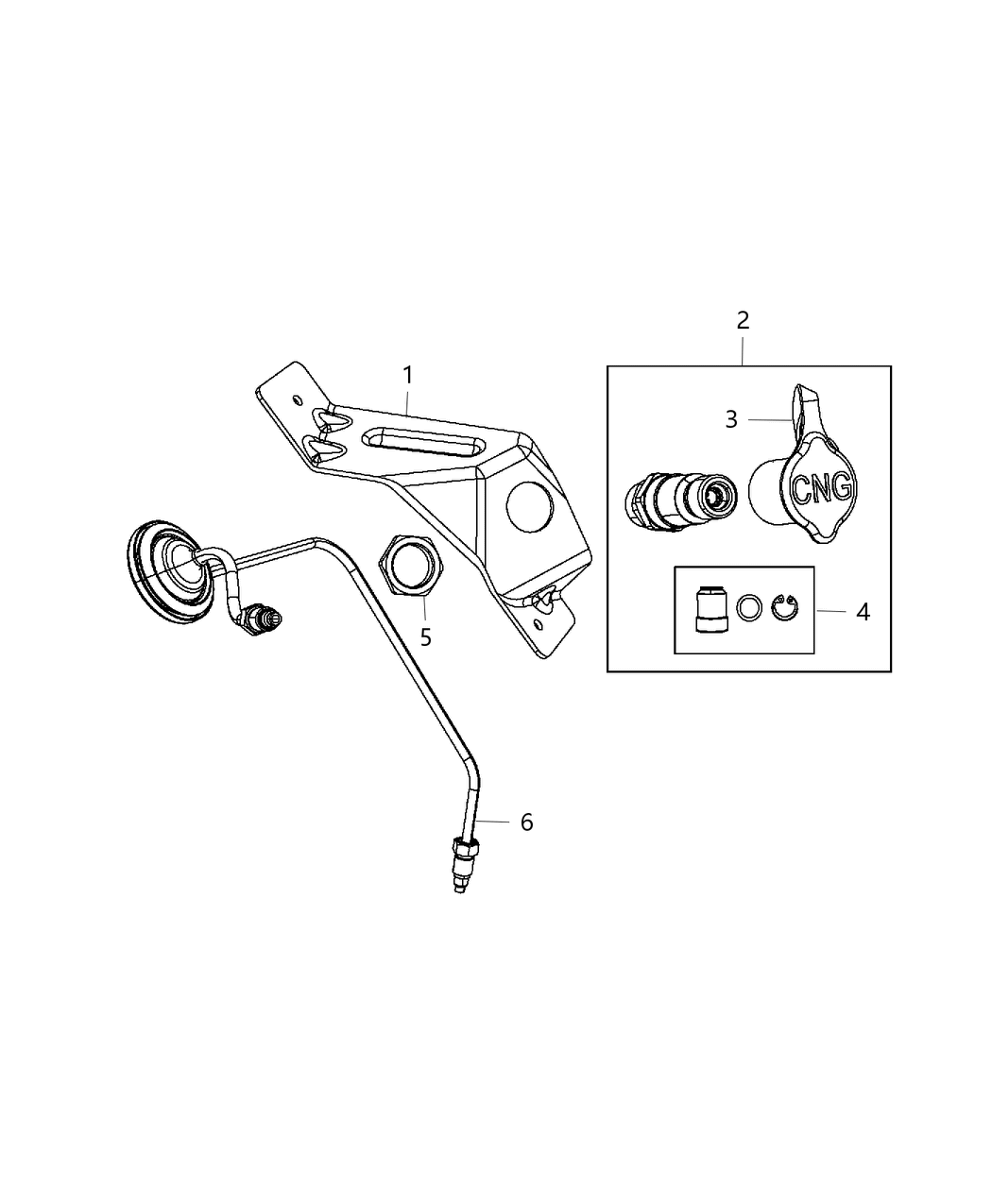 Mopar 68141461AC Bracket-CNG Filler Support