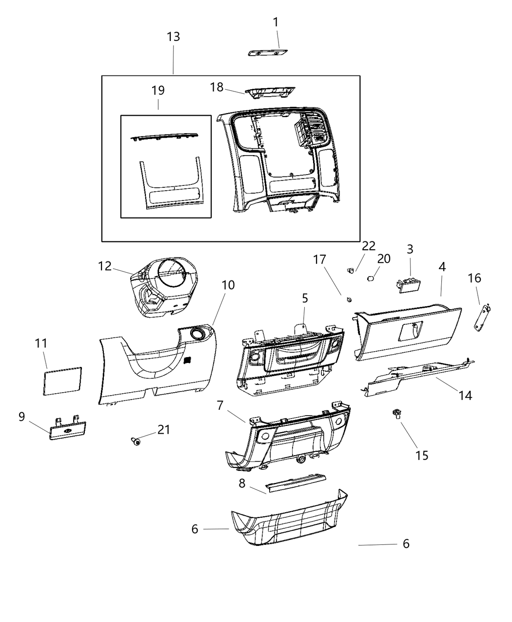 Mopar 6MD081X9AC Bezel-Instrument Panel