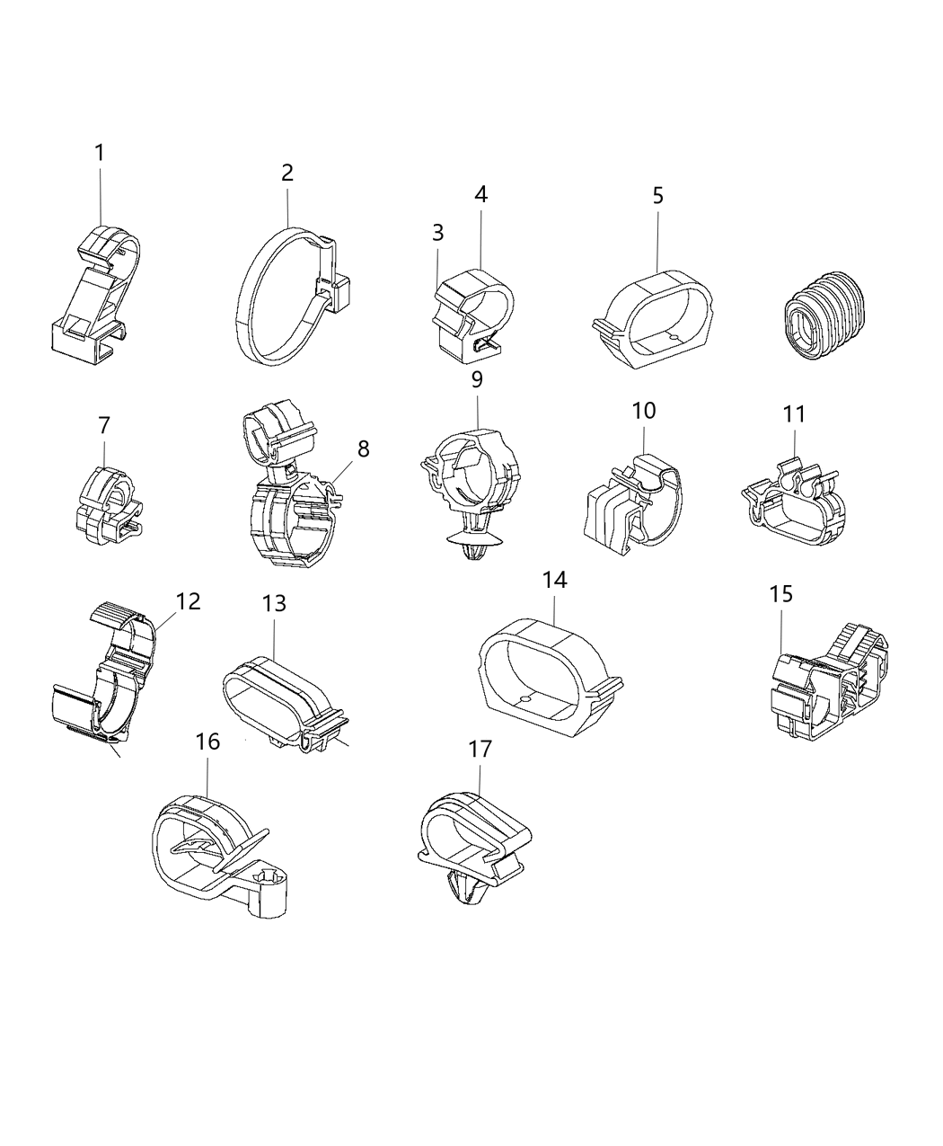 Mopar 6510647AA Clip-Wiring