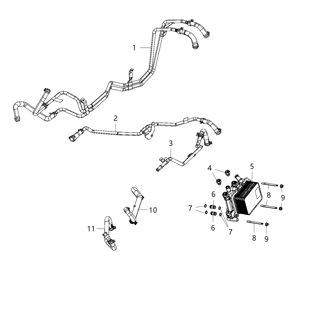 Mopar 68268600AB Hose-Heater Return