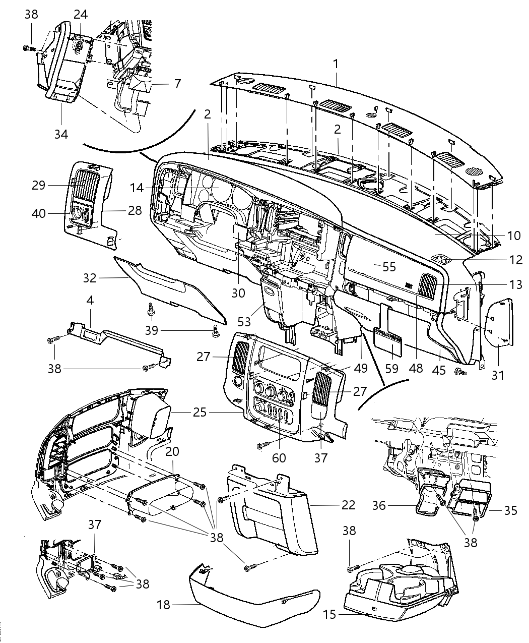 Mopar 5080588AA Bracket-Instrument Panel