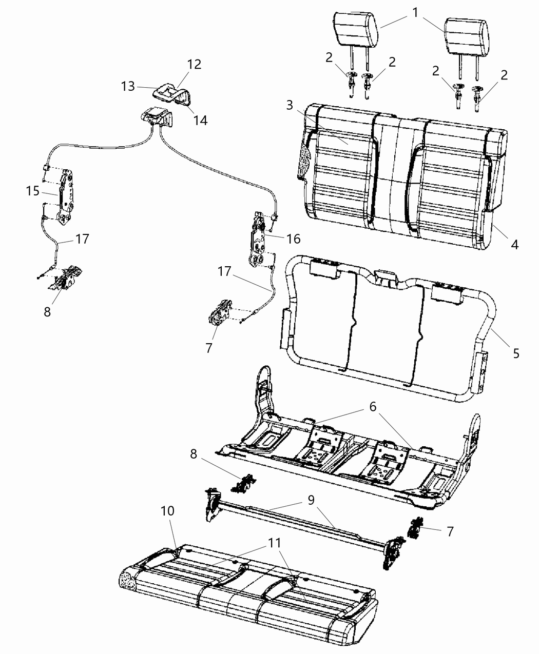 Mopar 68036473AA Strap-Seat Pull