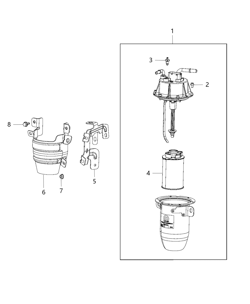 Mopar 68395819AA Bracket-Fuel Filter