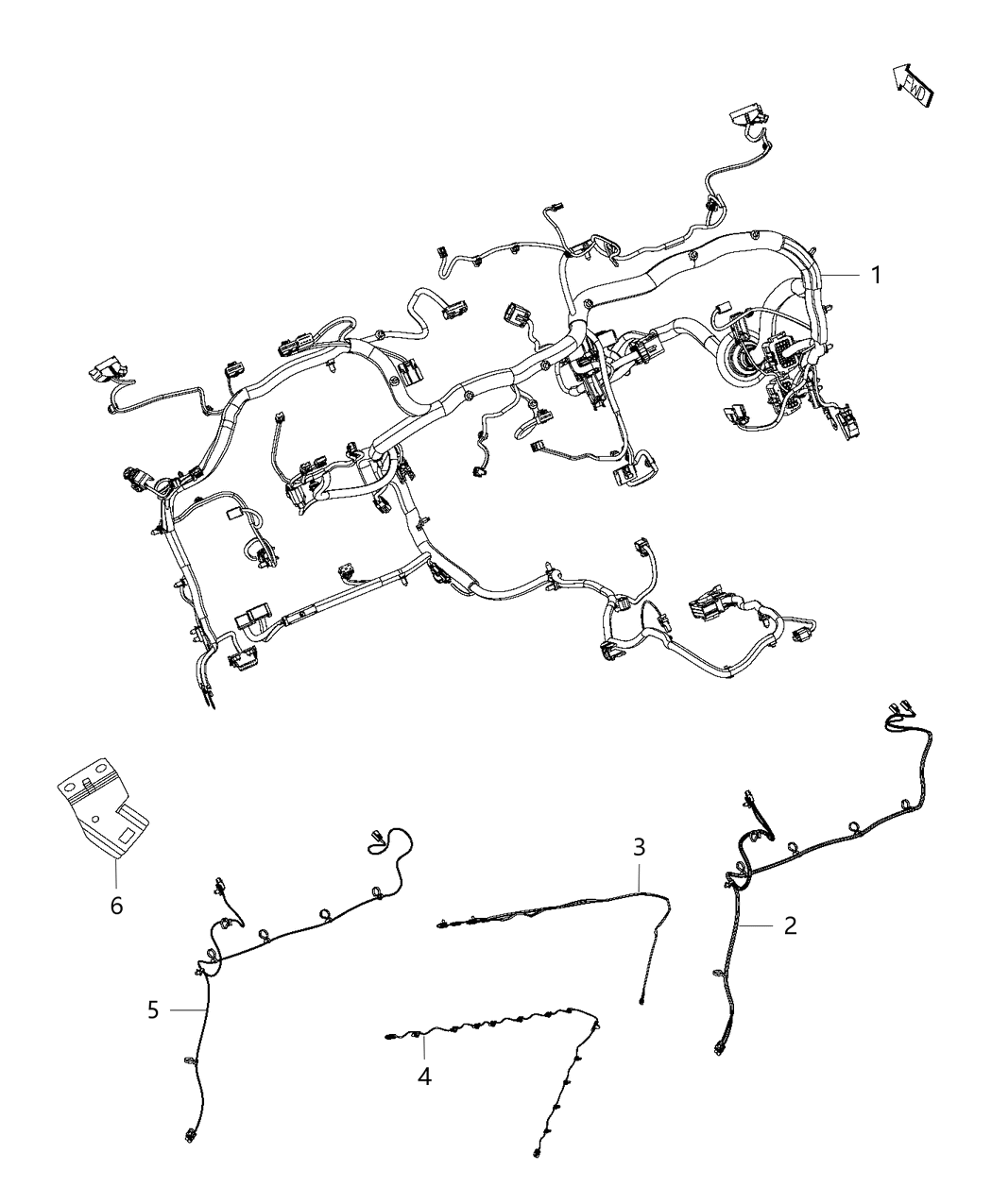 Mopar 68185237AC Wiring-Instrument Panel