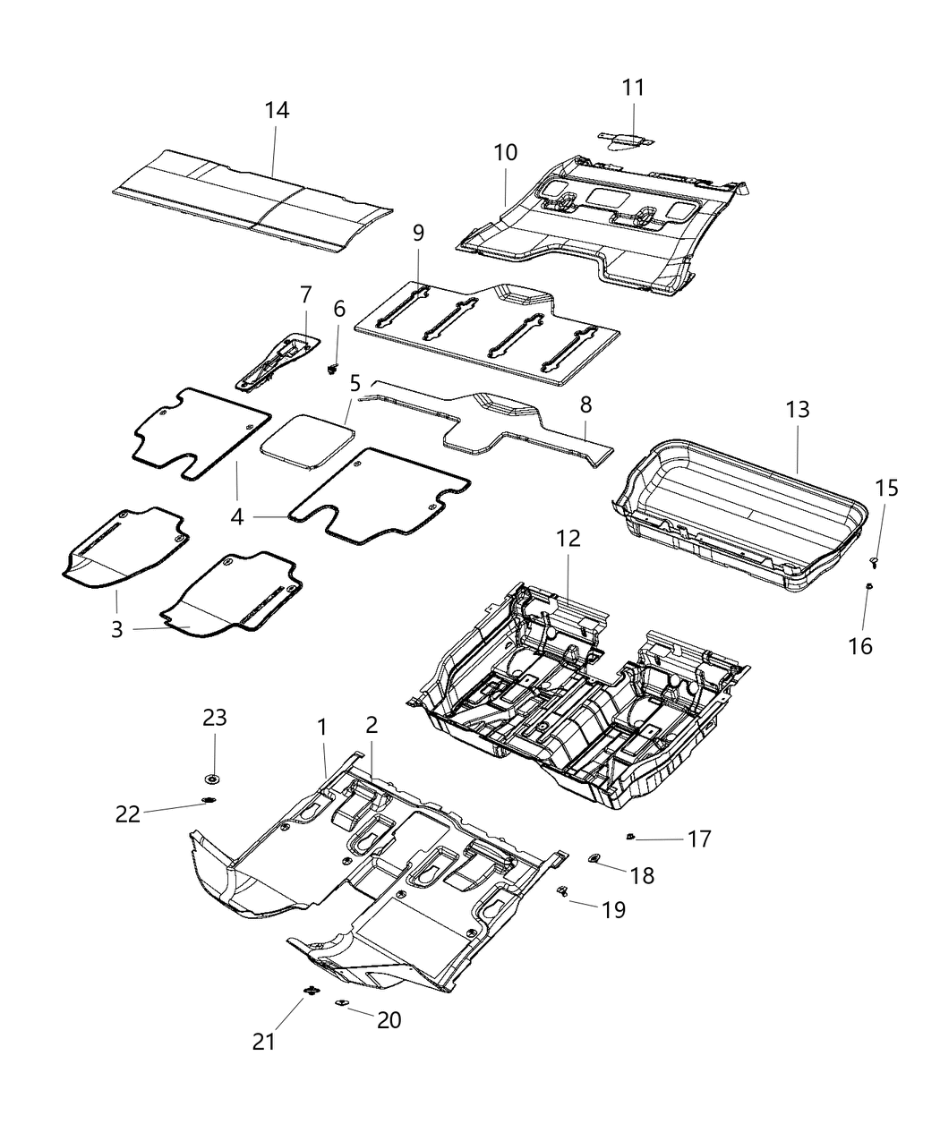 Mopar 6NC03DX9AB Front Floor