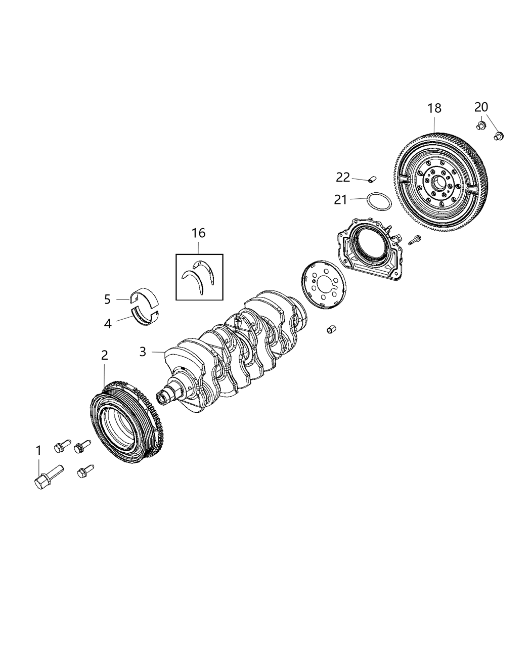 Mopar 68440286AA Bearing-CRANKSHAFT Main