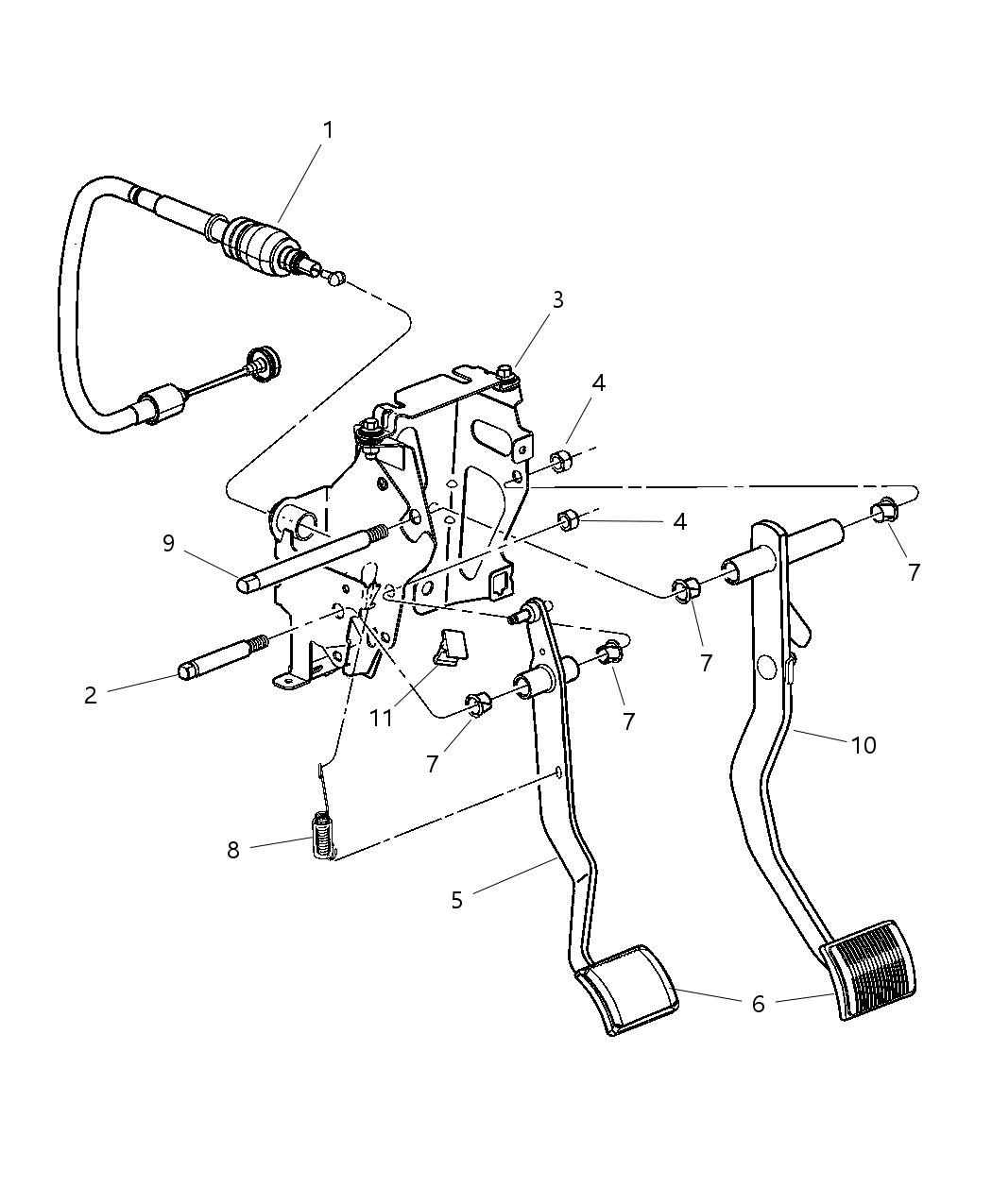 Mopar 4578097AC Bracket-Clutch And Brake Pedal