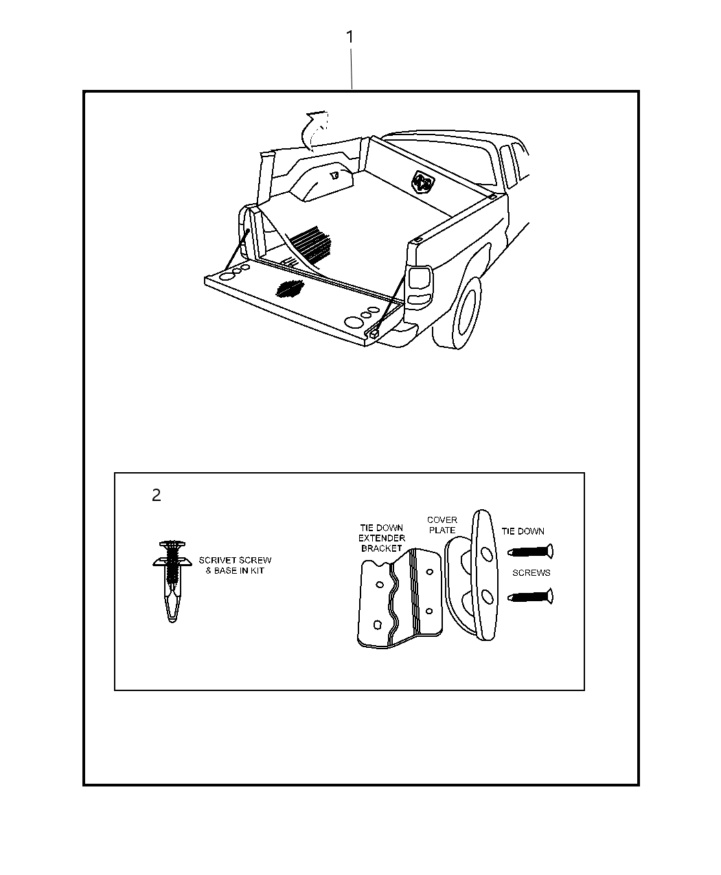 Mopar 82208976 BDLNR Kit-Under Rail