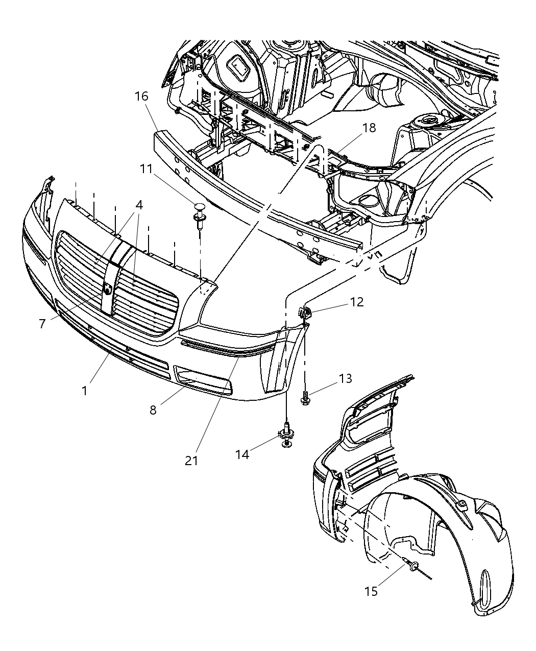 Mopar 4805844AA CROSSMEMBER-Front Support